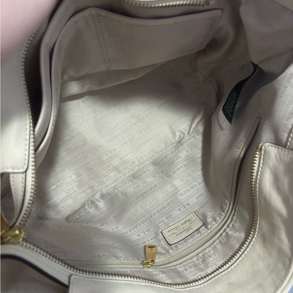 Vintage Y2K Cream and gold Ralph Lauren bag - Picture 6 of 9